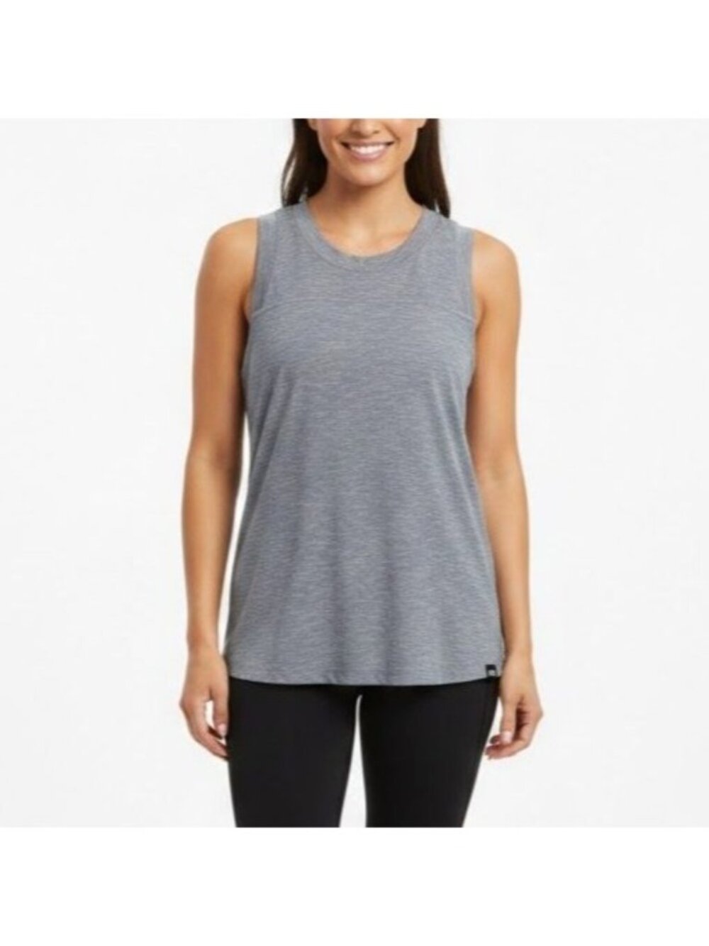 The North Face Size L Heather Gray Hyperlayer Flash Dry Sleeveless Tank Top